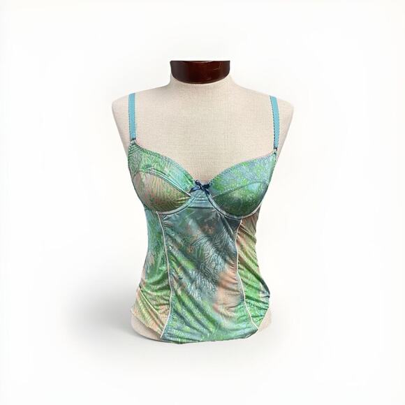 Cosmopolitan Lingerie Bodysuit Semi Sheer Size Medium Y2K Colorful Flirty - Picture 1 of 6